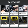 thumbnail image 5 of Compresor de aire portátil de 12 V, 150 PSI, mini inflador de neumáticos para coche, digital, eléctrico, con luz LED, para coches, bicicletas, motocicletas y balones., 5 of 5