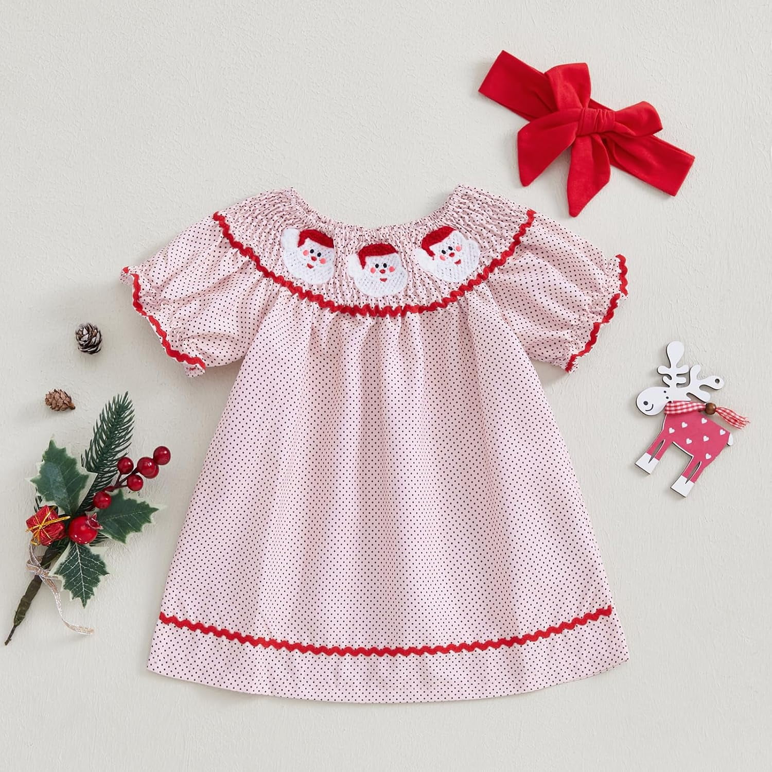 Zehjuhan Baby Girl Christmas Outfit Toddler Smocked Martinique | Ubuy
