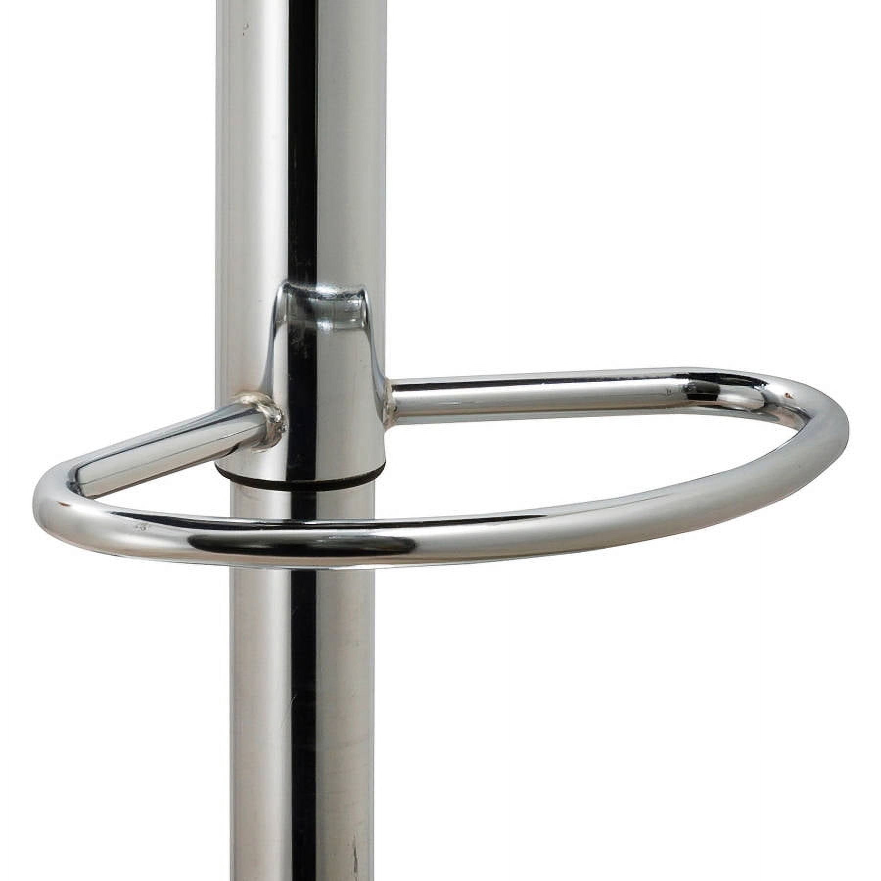 Armless Swivel Adjustable Bar Stool with Footrest White, Set of 2