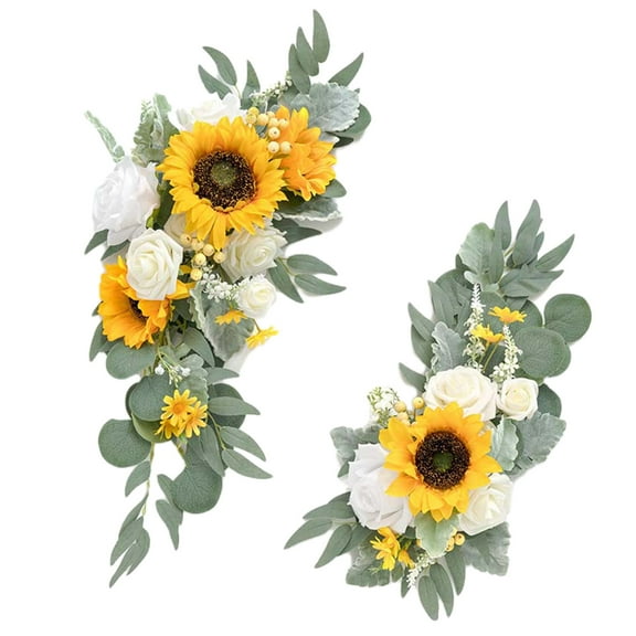 Puntoco Wedding Welcome Signs Floral Wedding Flowers Decorations for Arch Flowers Reception Backdrop Ceremony Birthday Party Entrance Decor Faux Outdoor Board Table Decor