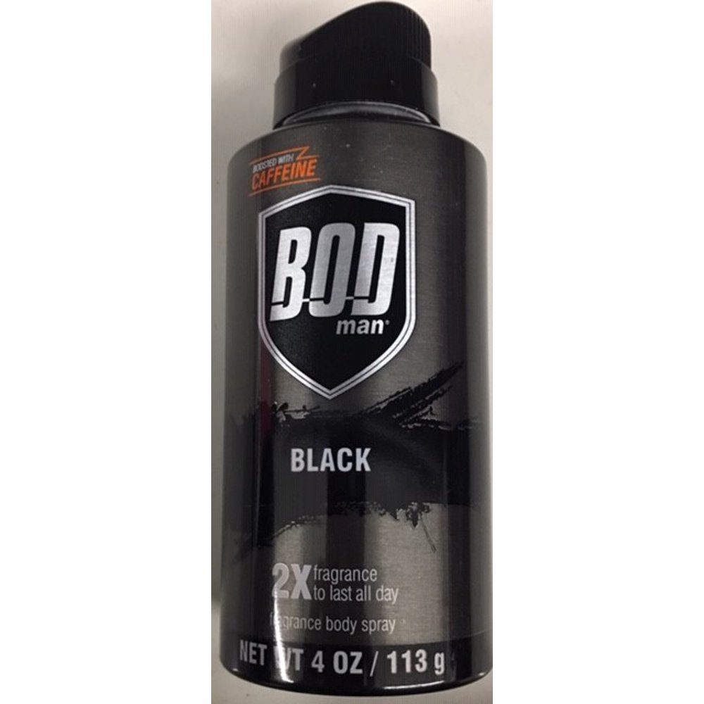 Bod Man Black Deo Body Spray, 4 oz.