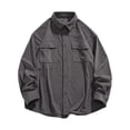 thumbnail image 1 of Snorda Chemise Blouse Homme Décontractée Mode Col Rabattu à Boutons Manches Longues, 1 of 3