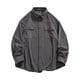 thumbnail image 1 of Blusa y camisa de manga larga con cuello vuelto para hombre, blusa informal de moda con cuello vuelto y botones, blusa de manga larga para hombre, 1 of 3