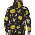 thumbnail image 7 of Lsque yellow Pumpkin Corn Pattern Casual Men's Hoodie,Hooded Sweatshirt with Kangaroo Pocket,Pullover Hoodie-Medium, 7 of 7