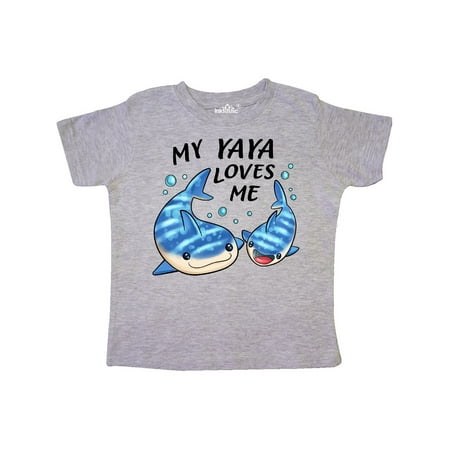 

Inktastic My Yaya Loves Me- whale shark Gift Toddler Boy or Toddler Girl T-Shirt