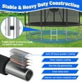 thumbnail image 3 of Kacho Trampoline 12FT 14FT, 1400LBS Trampoline with Enclosure Net, Basketball Hoop, 2 Ball, Large Outdoor Trampoline for 1-2 Adults/ 4-5 Kids, Backyard Trampoline, No Gap Design, Black, 3 of 7