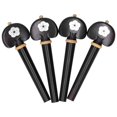 thumbnail image 1 of Cello Tuning Peg, Cello Pegs, Ebony Wood Cello Pegs, Ebony Wood + White Shell Musical Instruments Accessories, For Musical Instrument Cello Beginner Performer, 1 of 8
