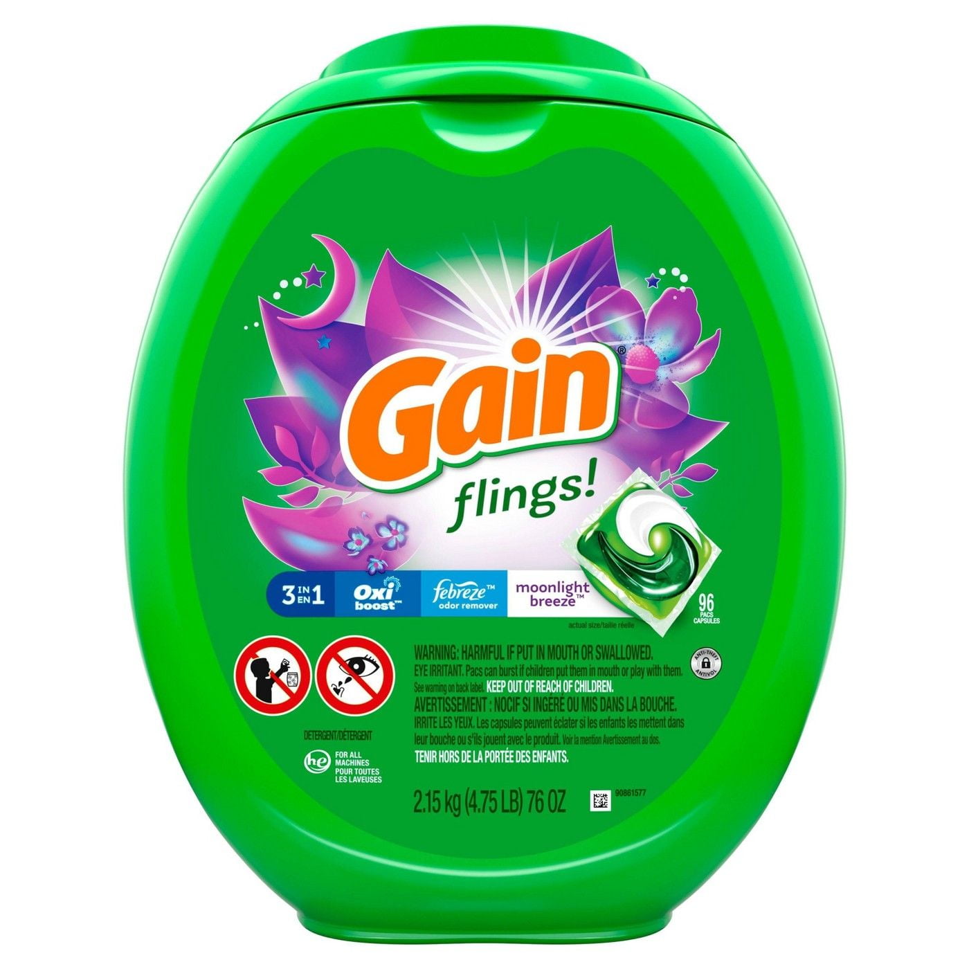 Gain flings! Moonlight Breeze HE Washer Compatible Liquid Laundry