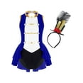 thumbnail image 5 of YEAHDOR Kids Girls Circus Ringmaster Costume Halloween Party Carnival Dance Dress Leotard Dancewear Royal Blue-A 6, 5 of 7