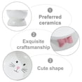 thumbnail image 3 of 2pcs Cat Bowls Ceramic Raised Cat Bowl Tilted Protect Cat's Spine, Stress Free, Prevent Vomiting, 3 of 8