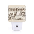 thumbnail image 1 of Fotbe Cows On The Farm Luz Nocturna LED, Luz de Noche con Sensor de Luz Natural de Anochecer a Amanecer, Se Enchufa a la Pared, Blanco Cálido 0.5W-EU, 1 of 7