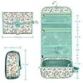 thumbnail image 2 of Fintie Portable Toiletry Cosmetic Travel Bag, Large Water Resistant Hanging Makeup Organizer Storage Pouch Case for Women Girls (Spring), 2 of 8
