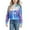 Sky Blue, variant on Girls' Ombre Sequin Bomber Jacket with Pockets Lightweight Sparkle Long Sleeve Zipper Gradient Jackets for Kid Pink 8-9 Years