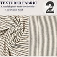 thumbnail image 6 of The Art Box Linen Striped Curtains 108 inches Striped Black Bedroom Living Room Window Curtain Set Panel Drapes Rod Pocket, 2 Panels Set, 6 of 6
