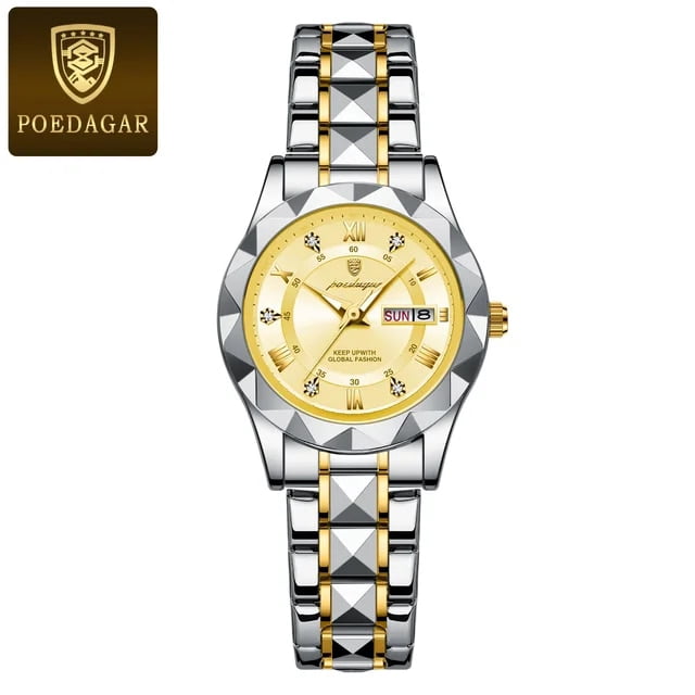 Poedagar luxury quartz watch for ladies waterproof luminous  display picture 2