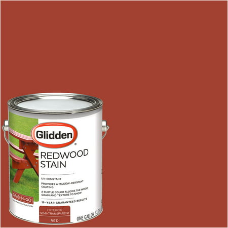 Glidden Redwood Stain Exterior 1-Gallon (Best Exterior Semi Transparent Stain)
