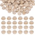 thumbnail image 1 of Uxcell 200Pcs Tapones de madera de cabeza plana, tapones de botón de madera para cubrir agujeros de tornillo de 1/2 pulgada, 1 of 5
