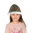 thumbnail image 5 of Fuzoiu Leopard Print-1 Print Santa Hat Christmas Hat for kids,Santa Hats with Pompom, Unisex Xmas Holiday Hat for Christmas New Year Festive Party Supplies, 5 of 6