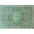 thumbnail image 1 of Ahgly Company Indoor Rectangle Abstract Light Blue Modern Area Rugs, 2' x 5', 1 of 4