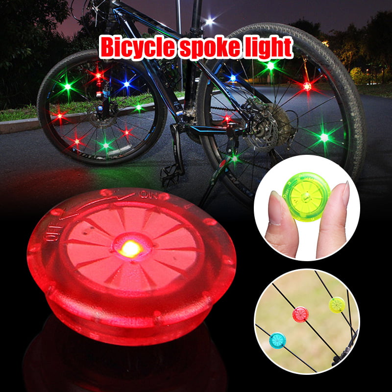 2pcs Bicycle Cycling Bike Wheel Spoke Wire Tyre Bright LED Flash Light Lamp 