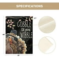 thumbnail image 5 of SM-XLHN Thanksgiving Day Turkey House Flag 28x40 Inch Double Sided, Gobble Til You Wobble Fall Harvest Holiday Yard Outdoor Decorative Flag, 5 of 6