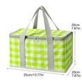 thumbnail image 3 of Insulated Picnic Cooler Bag - 14L Reusable Thermal Tote with Zippered Top - Keeps Food Hot/Cold for Beach, Outdoor & Food Delivery, 3 of 7