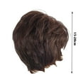 thumbnail image 3 of Riforla Women Dark Brown Short Curly Anime Wigs Brazilian Short Wavy Curly Parting High Temperature Fiber Wig Hair Short Curly Wig with Hair Net Wigs for Women Brown, 3 of 7