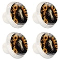 thumbnail image 2 of 4 Pcs Sunflower Unicorn Knobs for Kitchen Cabinet Cupboard Dresser Bookcase Drawer Pulls Handles Round Home Decor, 2 of 8
