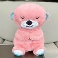 thumbnail image 4 of Oso de peluche que respira para bebés, animales de peluche, juguetes para niños que duermen, compañeros que roncan, muñeco de nutria con sonido y luz, regalos para niños, 4 of 5