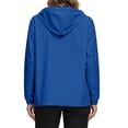 thumbnail image 4 of ShomPort Rain Jacket for Women Packable Zipper Drawstring Hooded Trendy Loose Waterproof Jackets, 4 of 7