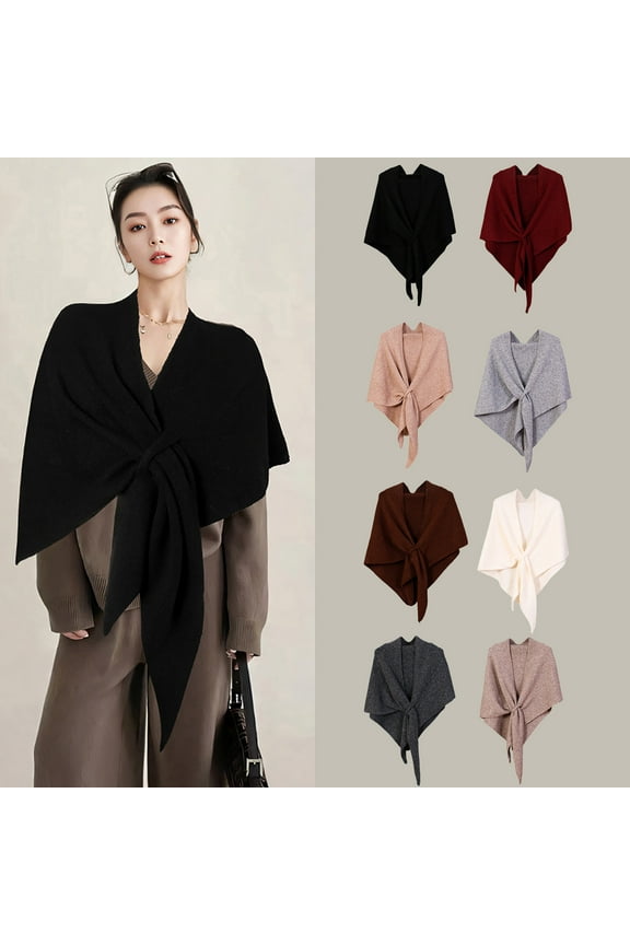 Shawl Wraps for Women Elegant Knitted Sweater Shawl Open Front Poncho Scarf Blanket Cardigan Pashmina Wraps for Fall Winter
