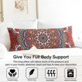 thumbnail image 2 of Mandala Long Body Pillow Cover – Soft & Breathable Meditation Fabric, Hidden Zipper, 20"x54", Psychedelic Trippy Print – Gift for Side Sleepers, Pregnancy, Zen Home Decor, 2 of 4