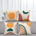 thumbnail image 2 of Dashan Boho Throw Pillow Covers 18x18 Set of 4,Mid Century Moon Sun Modern Decorative Pillow Cases for Bedroom Sofa Couch, 2 of 6