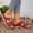 Red, variant on KIJBLAE Women's Stitched Metal Buckle Wedge Flip Flops, Fashion Comfort Open Toe Casual Beach Summer Vacation Slippers Brown 36