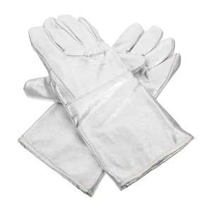 BESTYASH 2Pcs Gants métallisés Gants de travail respirants en aluminium d'argent pour la sécurité des travailleurs