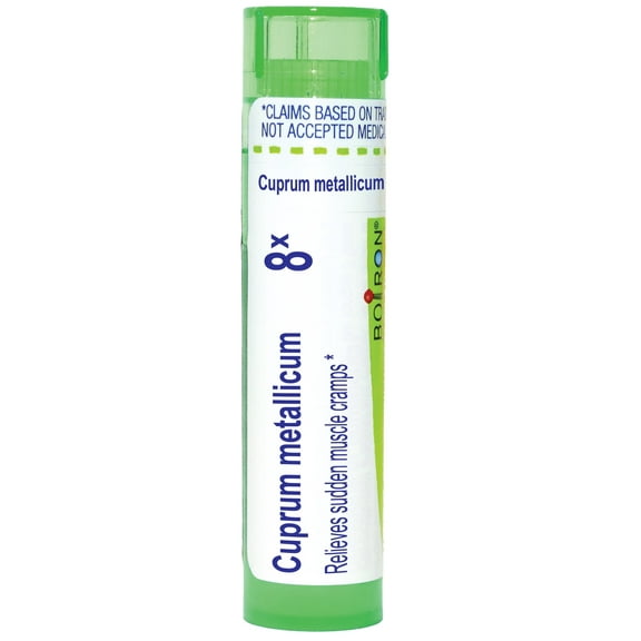 Boiron Cuprum Metallicum 8X, Homeopathic Medicine for Sudden Muscle Cramps, 80 Pellets