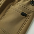 thumbnail image 7 of SSAAVKUY Men's Thermal Fleece Jogger Pants Sherpa Lined Sweatpants Winter Warm Thick Track Pants Winter Straight Leg Daily Velvet Casual Pants Brown 10, 7 of 7