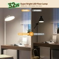 thumbnail image 6 of ACMETOP LED Floor Lamp, 32W/3000LM Super Bright Arc Floor Lamp, 3000K-6000K Stepless Dimming, 270°Rotating Head Reading Floor Lamp for Living Room, Bedroom, Office, 6 of 7