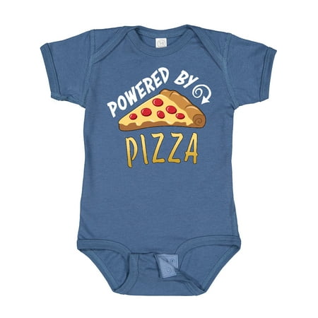 

Inktastic Powered by Pizza Gift Baby Boy or Baby Girl Bodysuit