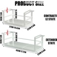 thumbnail image 3 of Organizador De Cocina Para Gabinete, Estante Extensible Para Almacenamiento De Especias, Cajón Colgante Debajo Del Estante Para Oficina, Baño, Armario (Blanco), 3 of 4