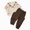 H154-Beige, variant on TOWED22 Infant Baby Girl Cute 2 Piece Clothes Set Cute Long Sleeve Crewneck Sweatshirt and Pants Print Outfits Clothing Fall Winter(Beige,6-9 M)