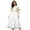 White, variant on Women Maxi Skirt Elastic Waist Peasant A Line Flowy Swing Lace Skirt Long Lace Trim Pintuck Tier Skirt (White S)