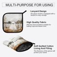 thumbnail image 3 of Yayeee Oven Mitts and Pot Holder Set of 2 Heat Resistant Kitchen Gloves Baking Hot Pad, Halloween Pumpkin Field, 3 of 5