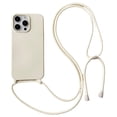 thumbnail image 1 of For iPhone 13 Pro Crossbody Lanyard Case Liquid Silicone Protective Phone Cover - Beige, 1 of 5