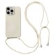 thumbnail image 1 of For iPhone 13 Pro Crossbody Lanyard Case Liquid Silicone Protective Phone Cover - Beige, 1 of 5