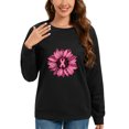thumbnail image 3 of Gibobby Sudadera oversize mujer Sudadera de Manga Larga con Cuello Redondo y Ajuste clásico Sudadera para Mujer(Negro,XL), 3 of 5