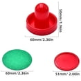 thumbnail image 2 of 1 Set Mini Air Hockey Pushers and Air Hockey Pucks Great Goal Handles Pushers Goal Handles Paddles Replacement Accessories - 2 Red Air Hockey Pushers and 4 Red Pucks (60mm), 2 of 7