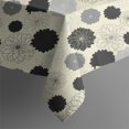 thumbnail image 5 of Geometric Flower and Dahlia Beige Square Tablecloth, Waterproof Wipeable Spillproof Washable Table Cover for Home Kitchen Party and Daily Decor 52"x52", 5 of 6