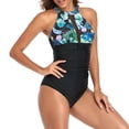 thumbnail image 1 of Traje de baño de una pieza para mujer Nikou con paneles de malla estampado floral Talla S, 1 of 7
