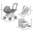 American Plastic Toys My Doll 3Piece Doll Care Set for Kids with Doll Stroller, Doll Car Seat